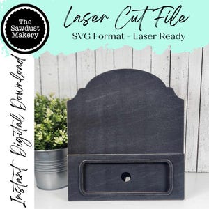 Dekoratives austauschbares gewölbtes Zeichen SVG | Austauschbare Schild Laser Cut Datei | Austauschbare LKW-Einsatzbasis | Landhaus Dekor