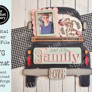 Module complémentaire pour camion de ferme interchangeable SVG | Camion 12" et 24" SVG | Camion Fête des Mères | Meilleure maman de tous les temps, camion interchangeable