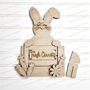 Fresh Carrots Bunny Shelf Sitter SVG | Laser Cut File | Glowforge ...