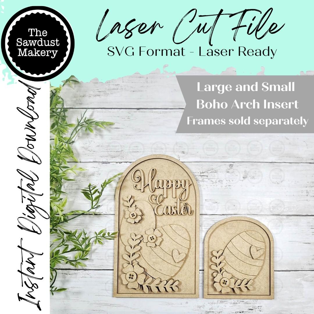 Interchangeable Large & Small Arched Boho Sign Insert | Easter Egg Arch ...