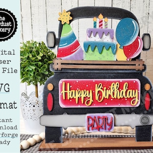 Add-on for Interchangeable Farmhouse Truck SVG | 12&quot; and 24&quot; Truck SVG | Birthday Truck | Party | Birthday Interchangeable SVG