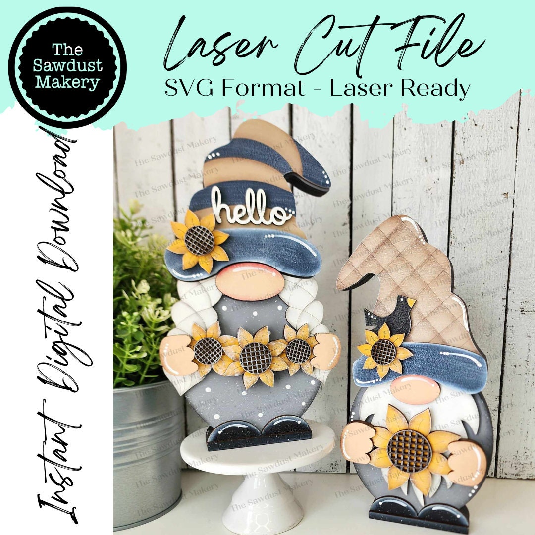 Add-on Interchangeable Gnome SVG File | Summer Add - on | Laser Cut ...
