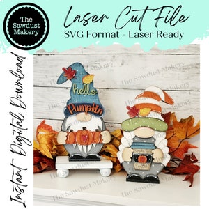 Add-on verwisselbaar SVG-bestand voor kabouters | Hello Pumpkin Fall-add-on | Lasergesneden bestand | Herfstkabouter SVG-bestand | SVG | Kabouter | Kabouterplankoppas