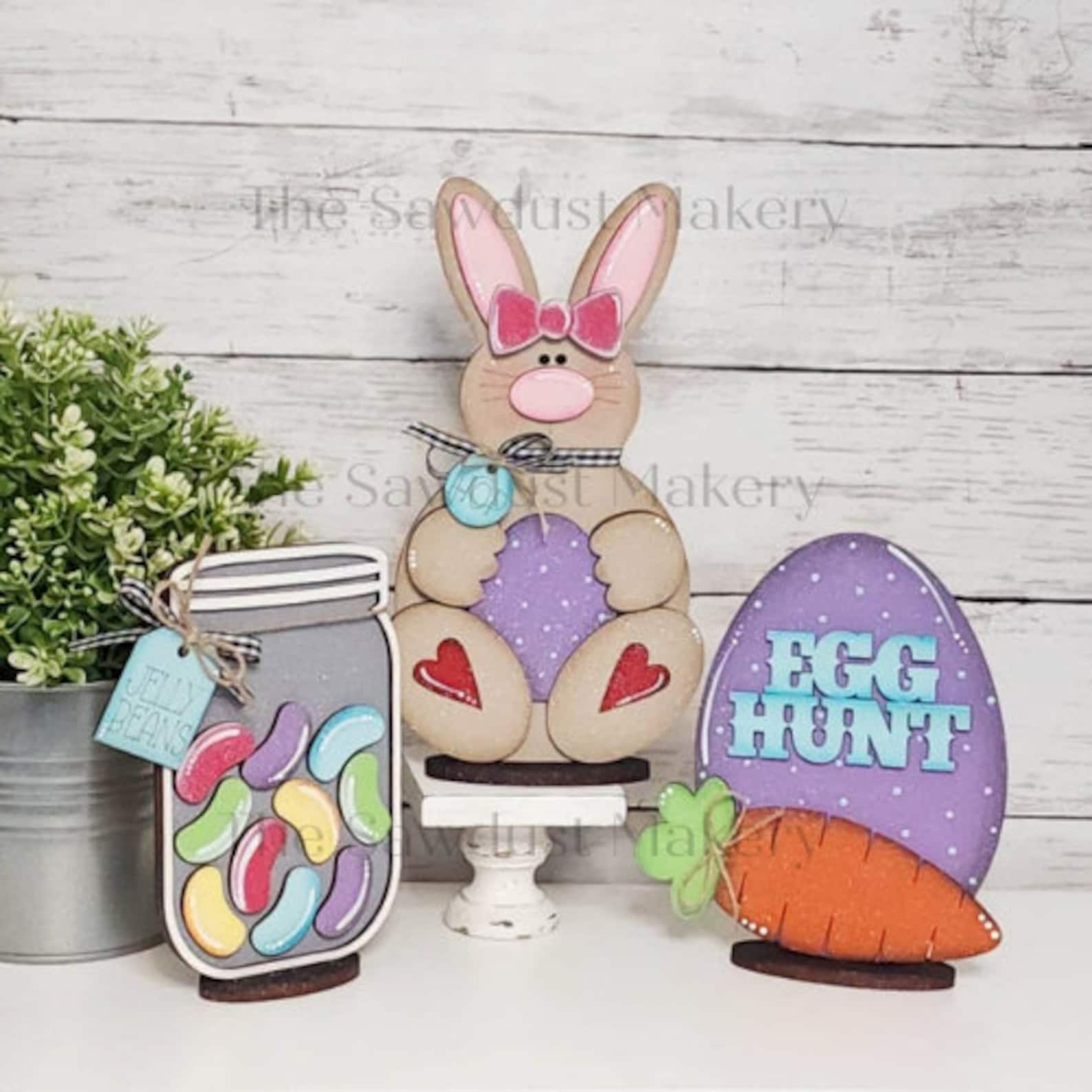 Standing Easter Shelf Sitter SVG | Laser Cut File | Glowforge | Easter ...