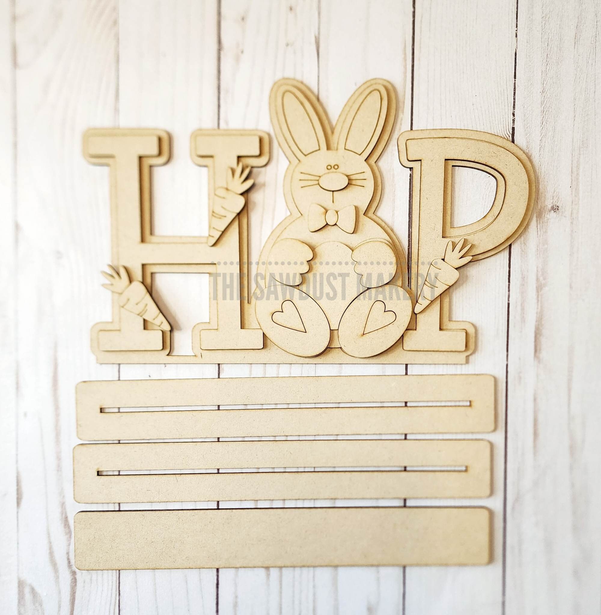 HOP Standing Bunny Shelf Sitter SVG | Laser Cut File | Glowforge ...