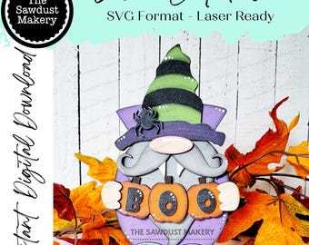 Vampire Gnome SVG File  | Laser Cut File | Glowforge | Standing Vampire Gnome SVG File | SVG | Gnome Shelf Sitter | Boo | Halloween Gnome