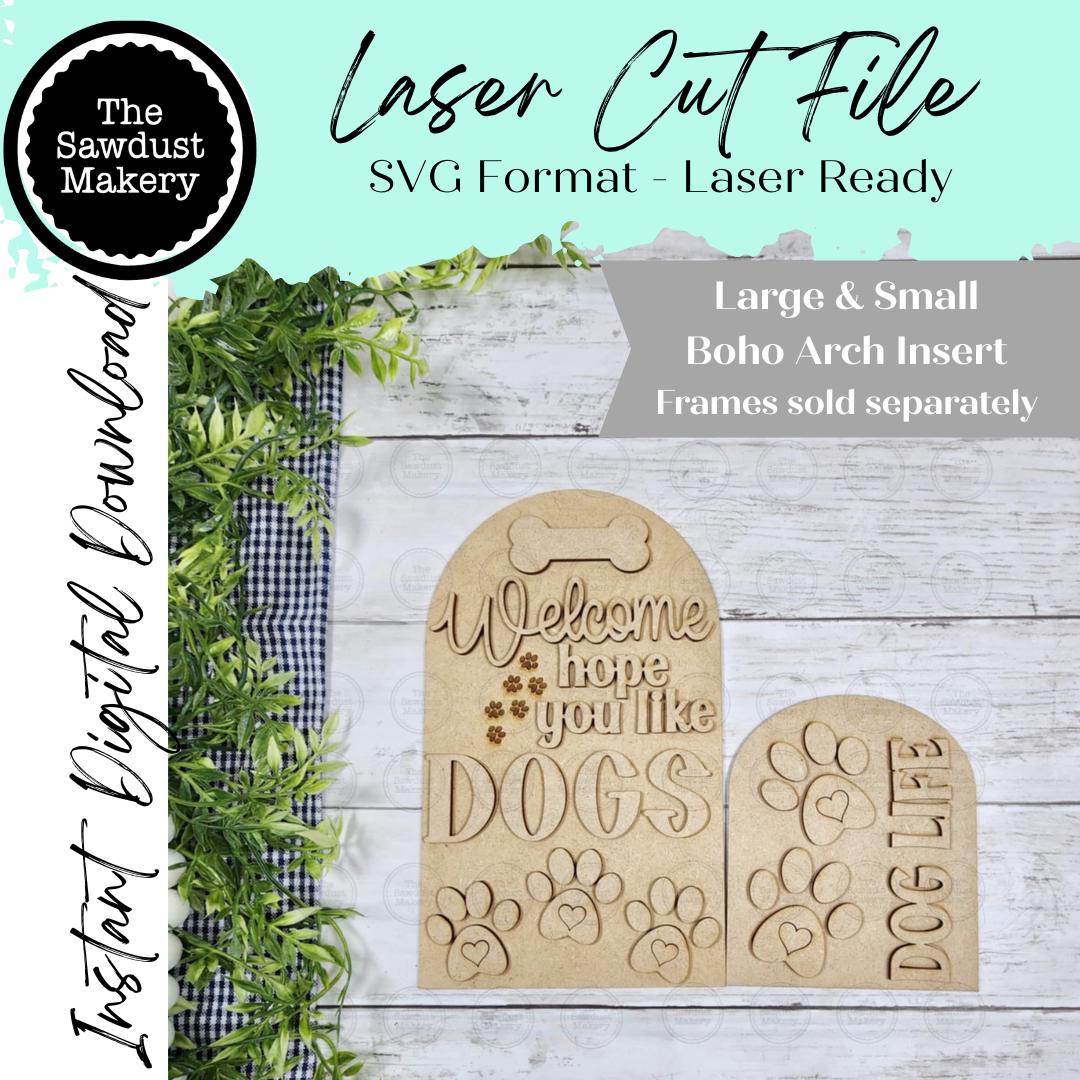 Small Sign Insert Interchangeable Large & Small Arched Boho Sign Insert | Dog Arch Sign ...