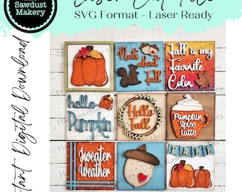 Herbst Hallo Kürbis Laser Cut Datei | Bauernhaus austauschbare lehnende Zeichen Bundle-Datei SVG | Glühschmiede | Schilder aus Holz