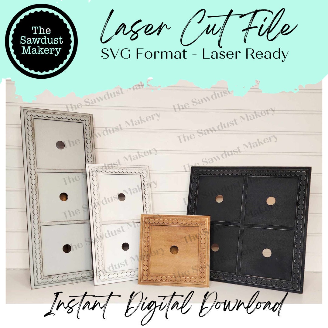Interchangeable Standing Sign Frame Bundle SVG | Laser Cut File ...