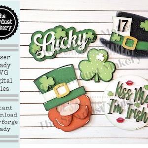 Lucky Leprechaun St. Patrick's Day SVG File | Lucky | Laser Cut File | Glowforge | Lucky SVG File | SVG | Kiss me I'm Irish