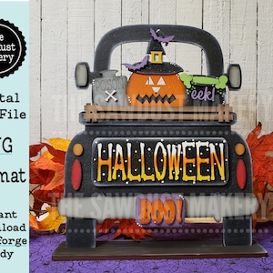 Add-on for Interchangeable Farmhouse Truck SVG | 12&quot; and 24&quot; Truck SVG | Halloween Pumpkin Truck | Halloween | Truck Interchangeable SVG