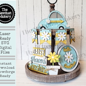 File SVG Margherita / Primavera / File tagliato al laser / Glowforge / File SVG Margherita appena raccolta / SVG / Fiori / Margherita / Sole e margherite