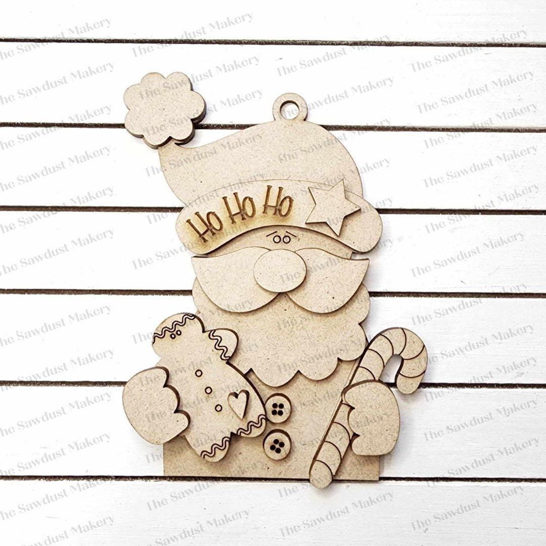 Prim St. Nick Christmas Ornament SVG File | Laser Cut File | Prim Santa ...