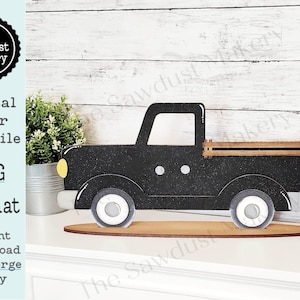 Farmhouse Reversible Side View Truck SVG  | Interchangeable Farmhouse Truck | 12&quot; Truck Inserts | Laser Cut File | Interchangeable Truck SVG