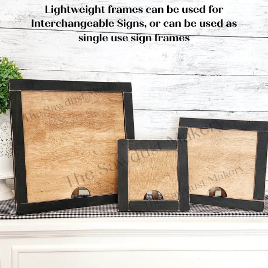 Farmhouse Framed Sign Holder SVG | Interchangeable Frame SVG | Laser ...