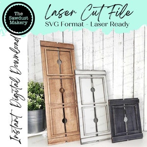 Bundle de cadre pour enseigne de ferme à volet interchangeable SVG | Fichier découpé au laser | Forgelumineuse | Cadre pour enseigne de 4,25 po. | Interchangeable pour la saison