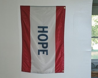 HOPE Nautical Wall Flag / Hope Wall Art / Christian Flag / Christian Gifts / Hope in Christ / Christian Home Decor / Hope in God