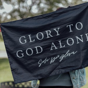 Glory to God Alone Outdoor Flag / Christian Outdoor Flag / Religious Flag / Christian Gifts / Soli Deo Gloria / Christian Home Decor