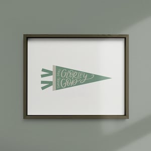 Today&#39;s Goal: Glorify God Pennant / Christian Home Decor / Soli Deo Gloria / Chief End of Man / Wall Hanging / His Glory / Printable Flag