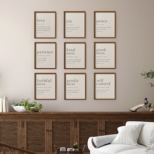 Fruit of the Spirit Wall Art / Fruits of the Spirit Prints / Bible Verse Print / Galatians 5 / Galatians 5 22 / Scripture Gallery Wall Art