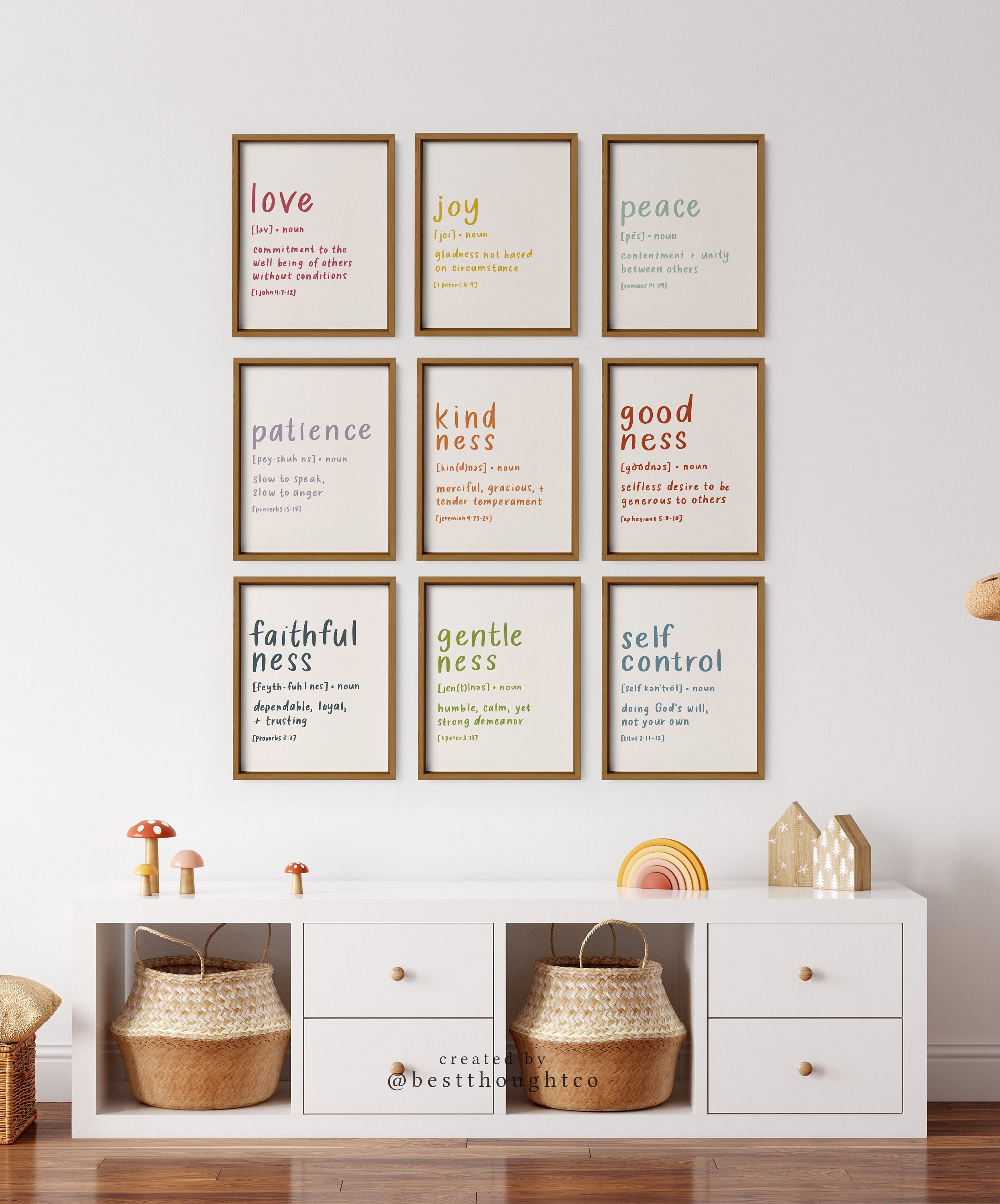 Fruit of the Spirit Wall Art / Fruits of the Spirit Prints / Etsy