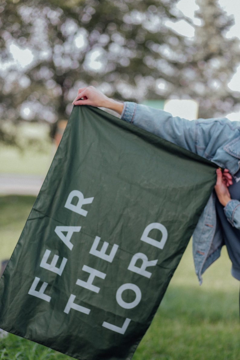 Fear the Lord Outdoor Flag / Christian Outdoor Flag / Religious Flag / Christian Gifts / Christian Decoration / Christian Home Decor