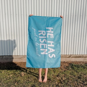 He Is Risen Outdoor Flag / Easter Outdoor Flag / Religious Flag / Christian Gifts / Christian Decoration / Christian Home Decor