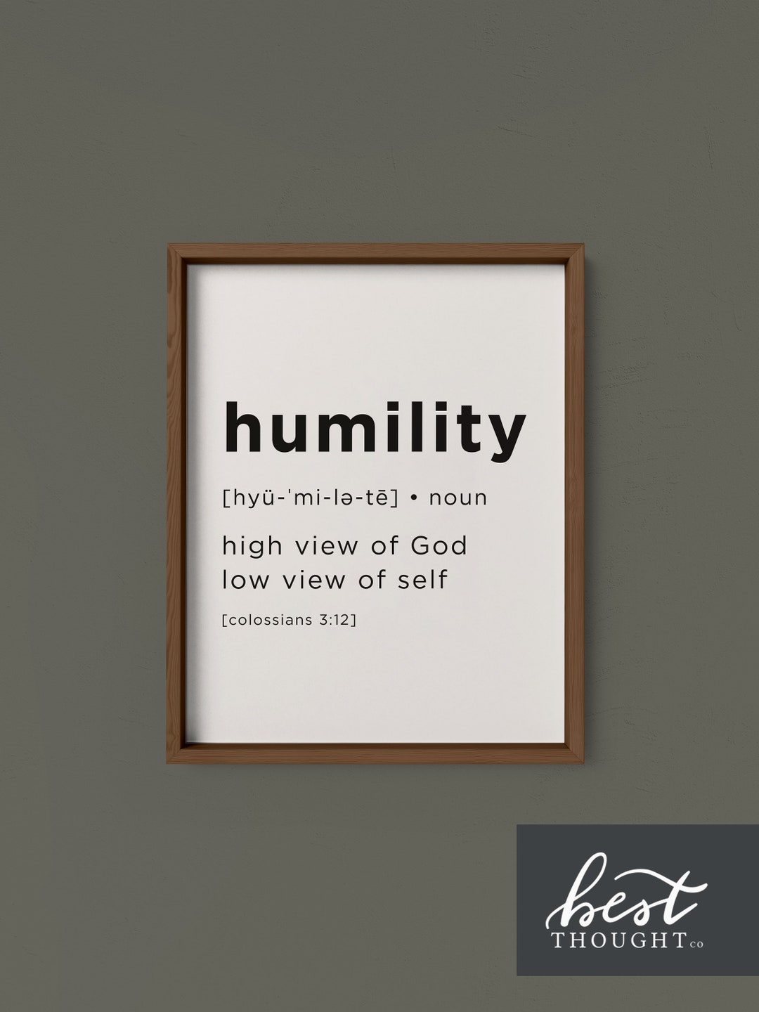 Humility Definition Print / Humble Print / Humble Definition Print