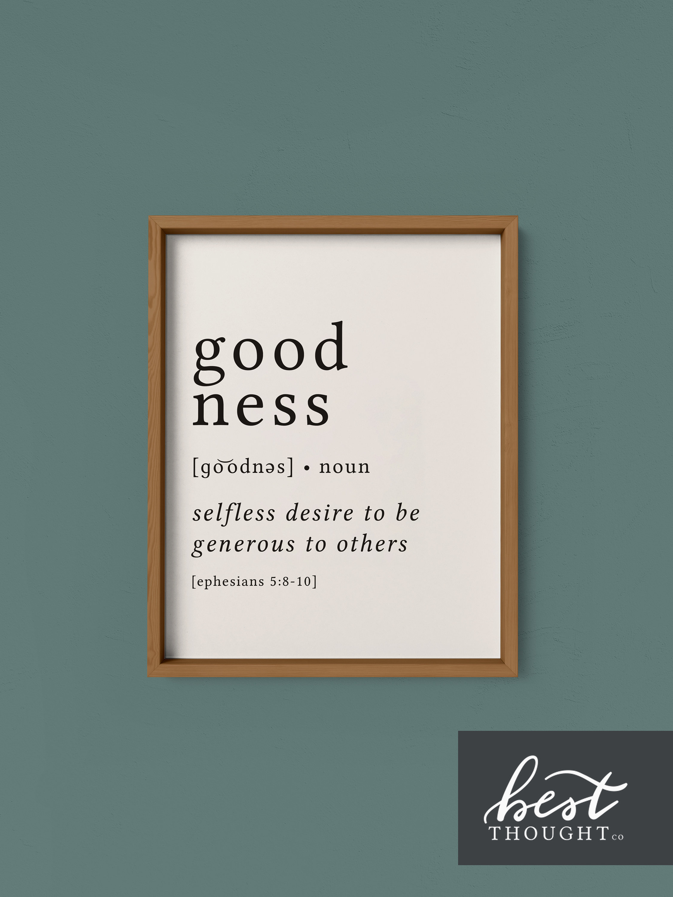 Goodness Print / Definition Print / Fruit of the Spirit / Etsy
