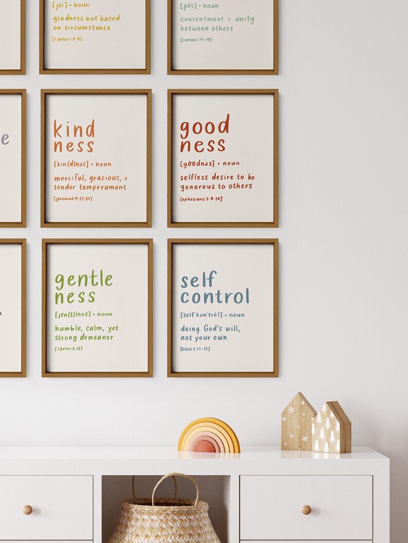 Fruit of the Spirit Wall Art / Fruits of the Spirit Prints / Etsy