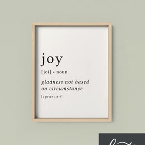 Joy Print / Definition Print / Fruit of the Spirit / Fruits of the Spirit / Bible Verse Print / Galatians 5 / Bible Verse Art / Galatians