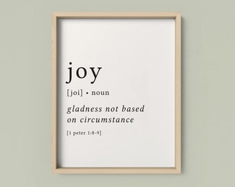 Joy Print / Definition Print / Fruit of the Spirit / Fruits of the Spirit / Bible Verse Print / Galatians 5 / Bible Verse Art / Galatians