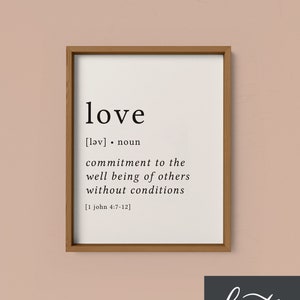 Love Print / Definition Print / Fruit of the Spirit / Fruits of the Spirit / Bible Verse Print / Galatians 5 / Bible Verse Art / Galatians