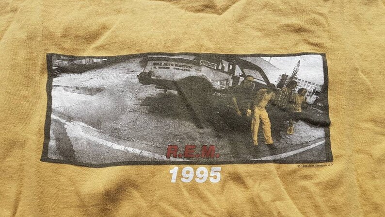 R E M Tour Shirt Size XL Vintage R E M Shirt 1995 REM Shirt
