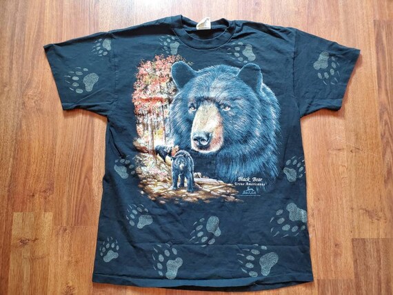 Vintage CMJ Bear Shirt, All Over Print Bear Shirt,