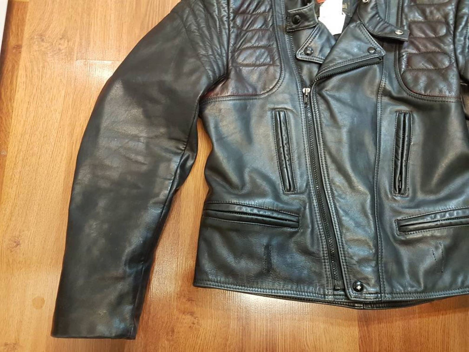 Vintage 80s Leather Motorcycle Jacket Bristol Leather Jacket | Etsy