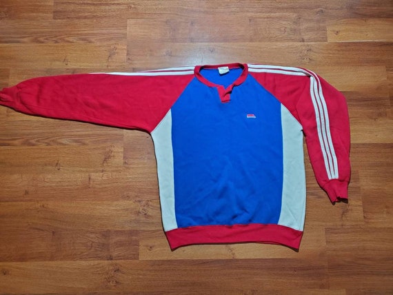 Vintage Colorblock Sweatshirt, Form Fitting 70s Co