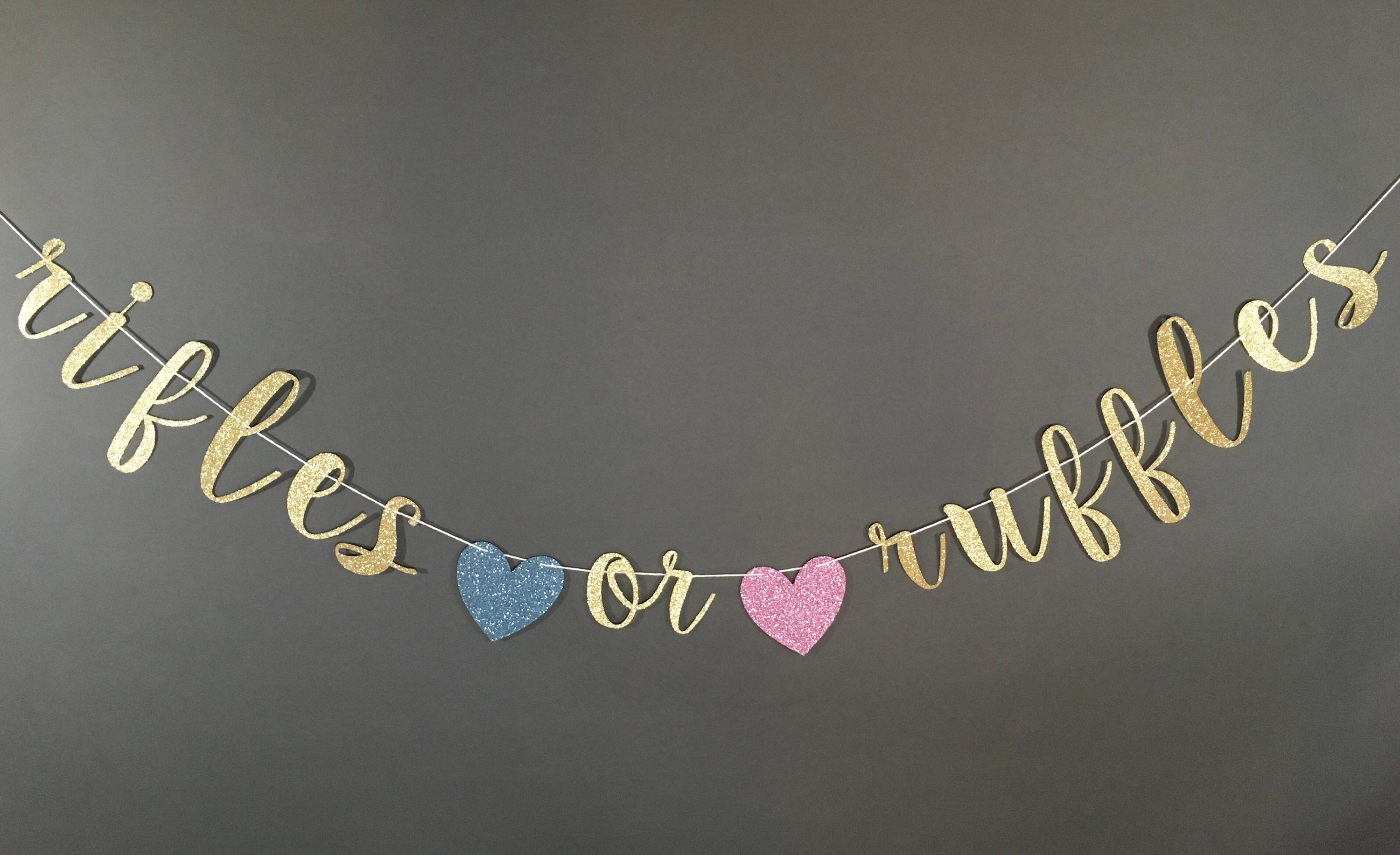 Rifles or Ruffles Banner Rifles or Ruffles Gender Reveal - Etsy