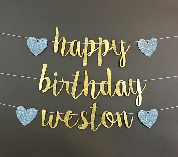 Happy Birthday Banner Happy Birthday Decorations Birthday Etsy
