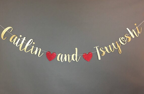 Custom Name Banner Name Wedding Banner Name Engagement Etsy