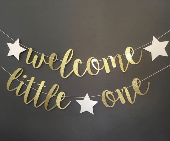 welcome little one banner little one decorations welcome etsy welcome baby banner