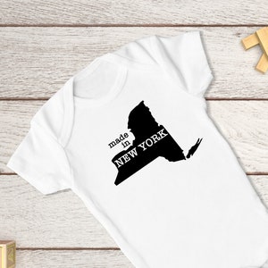 Made in New York Infant Bodysuit, New York Baby, NYC Baby Shower Gift, Funny Baby Bodysuit