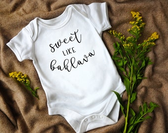 Sweet like Baklava Baby Bodysuit, Baklava Baby, Greek Infant Bodysuit, Balkan Baby Bodysuit