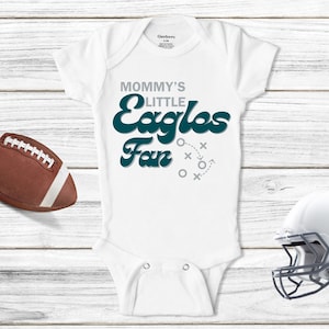 Philadelphia Eagles Baby Bodysuit, Mommy&#39;s Little Eagles Fan Outfit, Eagles Baby Shower Gift, Infant Game Day Clothing, Retro Eagles Baby