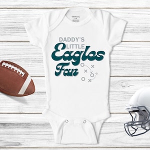 Daddy&#39;s Little Eagles Fan Baby Gift, Philadelphia Eagles Baby Outfit, Eagles Fan Infant Bodysuit, Retro Eagles Baby Gift