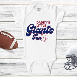 Daddy&#39;s Little Giants Fan Baby Gift, New York Giants Baby Outfit, NY Giants Fan Infant Bodysuit, Retro Giants Baby Gift