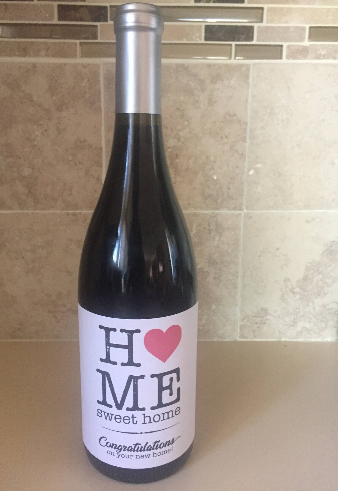 New Home Wine Label Housewarming Gift Housewarming Part Wine Etsy