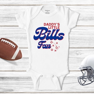 Daddy&#39;s Little Bills Fan Baby Gift, Buffalos Bills Baby Outfit, Bills Fan Infant Bodysuit, Retro Bills Baby Gift