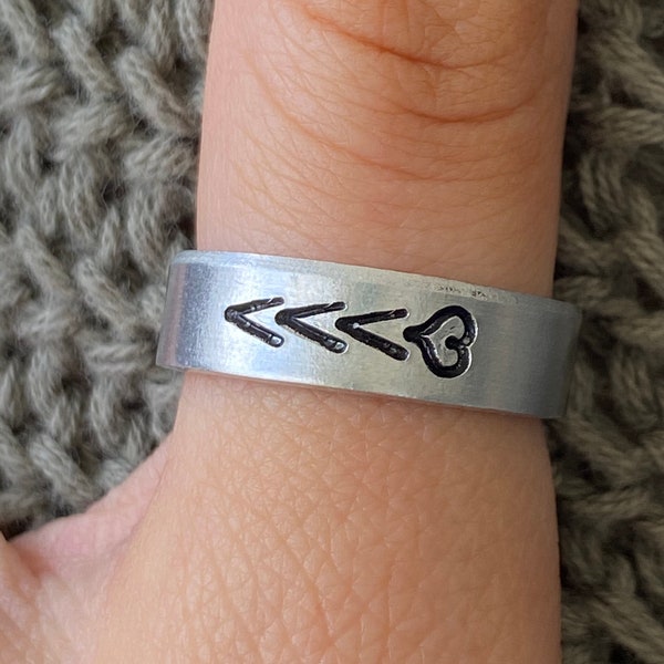 Down Syndrome Awareness Ring or bracelet, Hand Stamped Ring, Hand Stamped Bracelet