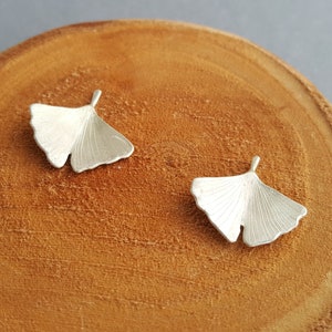 GINKGO GINKO Midi EARRINGS hand-forged 925 silver